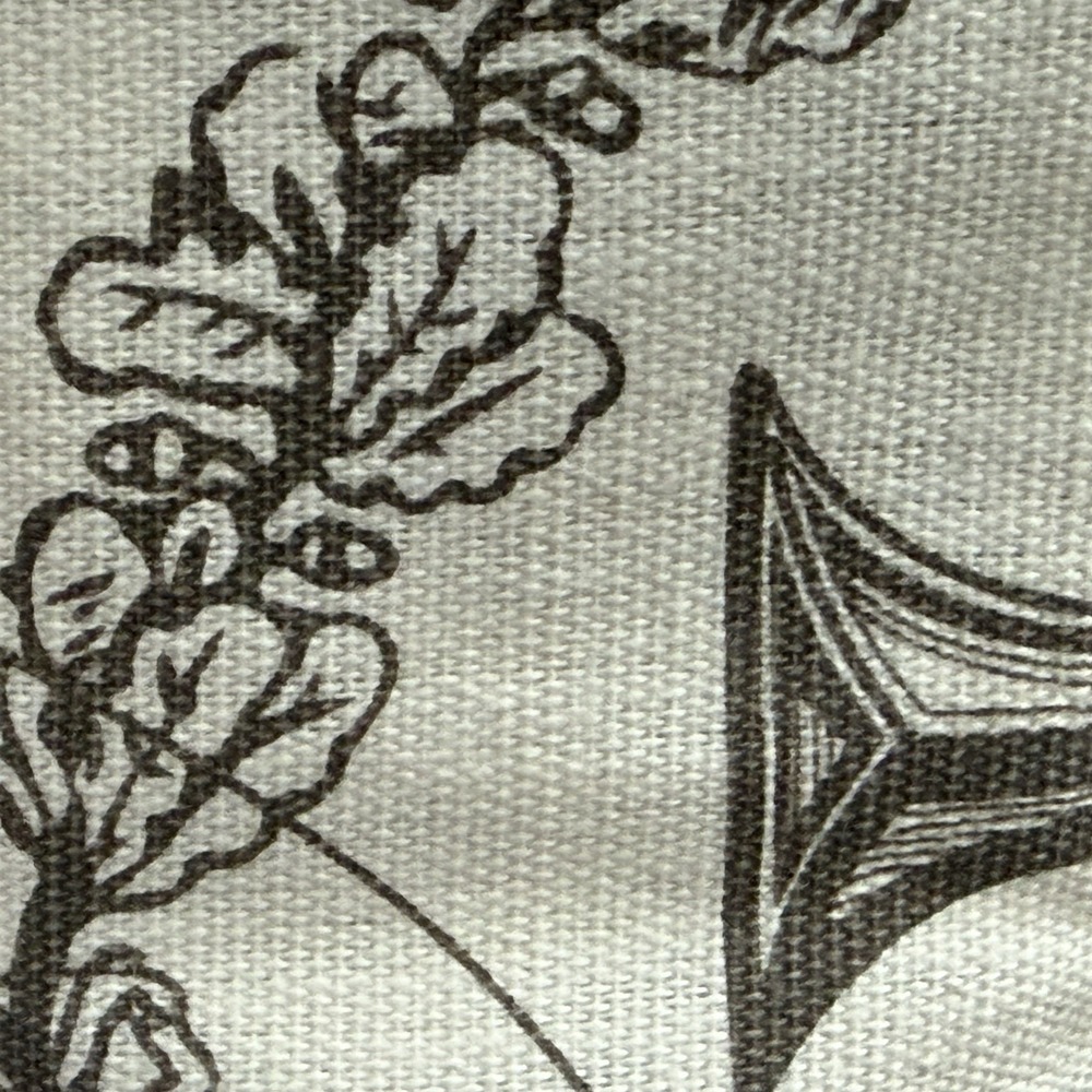 D. Stevens 4" Wired Ribbon Cream Brown Script Floral Christmas French Country - Picture 5 of 10